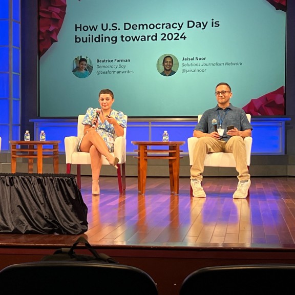 Two panelists speak about how U.S. Democracy Day is "building towards 2024"